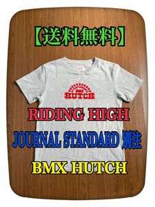 RIDING HIGH×JOURNAL STANDARD 別注 BMX HUTCH フロッキープリント Tシャツ ジャーナルコラボ