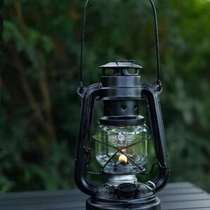 新品 1円 キャンプ用 超高品質 オイルランタン 灯油ランタン 照明 キャンプランタン アウトドア 野外登山 黒の画像2