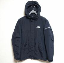 【1円スタート】THE NORTH FACE ノースフェイス 腕ロゴ マウンテンパーカー メンズ Sサイズ ブラック_画像1