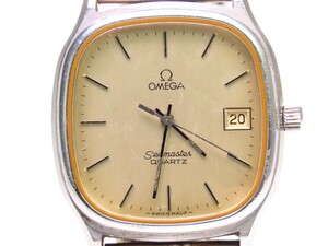 ■♪価格高騰!資産価値！稼働電池新品メンズビンテージ高級超レア！ OMEGA オメガ Seamaster シーマスターデート クオーツ