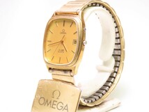 ■♪価格高騰! 資産価値！ 稼働 電池新品 メンズ ビンテージ 高級超レア！ OMEGA オメガ Deville デビル デートクオーツ_画像4