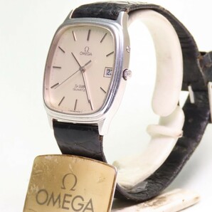 ■♪価格高騰! 資産価値！ 稼働 電池新品 メンズ ビンテージ 高級超レア！ OMEGA オメガ Deville デビル デートクオーツ 尾錠純正の画像4