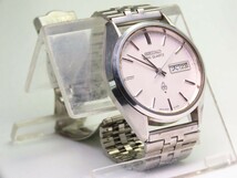 ■♪価格高騰! 資産価値！ 稼働 電池新品 メンズ ビンテージ 高級超レア！ SEIKO セイコー キングクオーツ デイデート 4823-8000純正ベルト_画像3