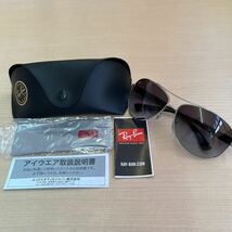 《美品》Ray-Ban レイバン アビエーター サングラス RB3386 003/8G 67□13 130 3N ティアドロップ ダブルブリッジ ブラック系 ケース付_画像10