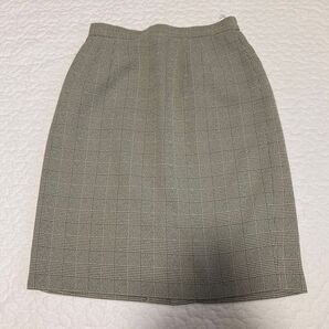 チェック柄 膝丈タイトスカート