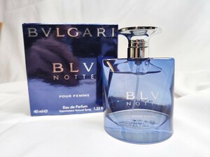 【ほぼ未使用】【送料無料】BVLGARI ブルガリ BLV NOTTE ブルー ノッテ POUR FEMME プールファム EDP オードパルファム 40ml 