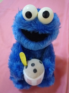  ultra rare! retro Sesame Street Cookie Monster soft toy ( not for sale )