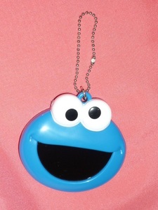  ultra rare! Kawai i! Sesame Street Cookie Monster face type mirror mirror 