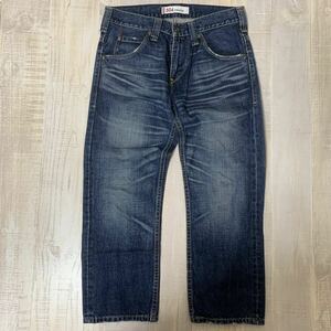 【レザーパッチ135周年 鬼ヒゲ】Levi’s 504 ストレート デニム パンツ リーバイス w28 ジーンズ メンズ ヴィンテージ ユーズド加工 