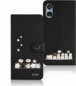 2316331☆ Qribo Xperia 5 V ケース 手帳型 エクスペリア5 V カバー SOG12 ケース SO-53D ケース シンプルなのに可愛いデザイン