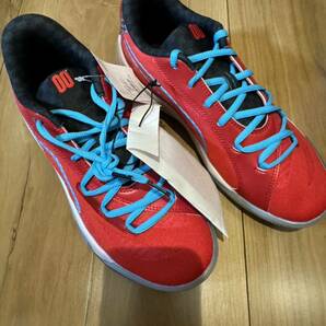 【新品未使用未着用タグ付き】PUMA ALL-PRO NITRO SCOOT (RED/BTIGHT AQUA) サイズ:US8.5 26.5㎝