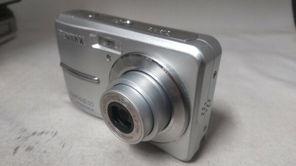 H1963 PENTAX Optio E50 コンパクトデジタルカメラ 小型デジカメ/ペンタックス/オプティオ 簡易動作確認OK 動作品 現状品 送料無料