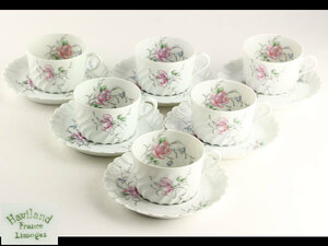 洋食器　HAVILAND LIMOGES　アビランド リモージュ　カップ＆ソーサ　6客　D0213