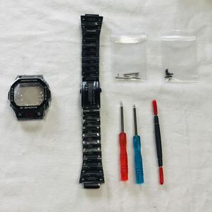 G-SHOCK用 カスタムベゼル ステンレス製 CASIO カシオ ベゼル ブラック ベルト 交換用セット Gショック バンド 腕時計 の画像2