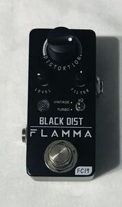 【現状品】FLAMMA FC19 ブラック ディストーション ペダル ギター エフェクト ウォーム ヴィンテージ トーン トゥルー バイパス
