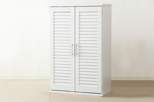  ventilation eminent! louver type shoes box [ width 60cm* single goods ] white shoe rack * entranceway storage nzclub
