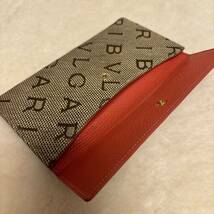 ☆ BVLGARI ☆ ブルガリ ロゴキャンバス 長財布 ロングウォレット_画像9