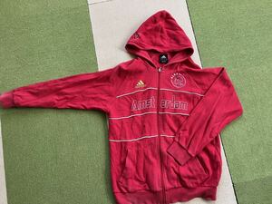 adidas AJAXパーカー 赤レッドXOアディダスアヤックスアムステルダムサッカー 