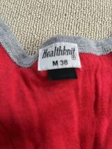 Healthknit(ヘルスニット)リバーシブル スウェット ロンT 長袖トレーナー トップス 38灰赤グレー_画像4