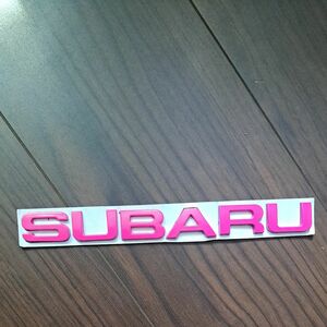 スバル SUBARU 金属製エンブレム　ピンク　