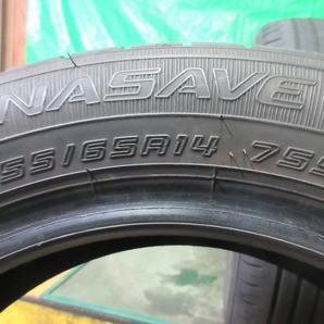 2021年製 ダンロップ エナセーブ DUNLOP ENASAVE EC300+ 155/65R14 2本 №4628S 夏タイヤ ラジアル サマー オンロードタイヤ 70％残溝の画像7