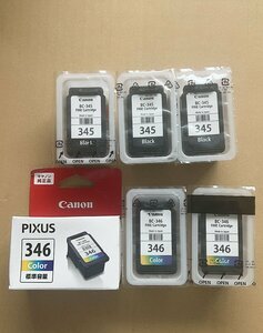 未使用未開封★CANON 純正キャノン FINE カートリッジBC-346 BC-345 PIXUSシリーズ用 6点★SS11