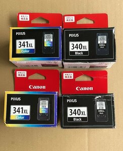 未使用未開封★CANON 純正キャノン FINE カートリッジBC-340XL BC-341XL カラー PIXUSシリーズ用 4点★SS07