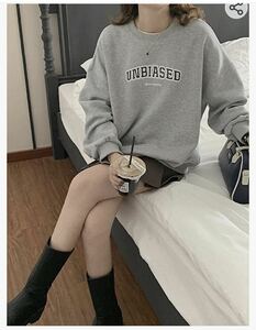  sweatshirt thin light weight easy body type cover gray free size 