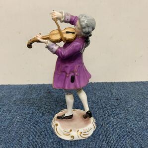 希少 アンティーク 陶器人形 リチャードジノリ 人形 バイオリン Richard Ginori音楽家 フィギュリン 男性 ヴァイオリン 置物 ヴィンテージの画像3