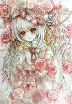 水彩画[†春薔薇† B5]†原画・手描きイラスト_画像2