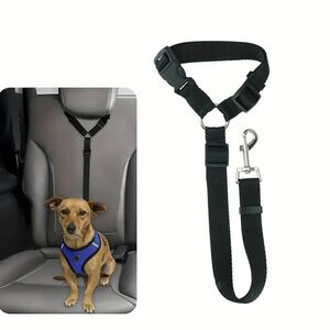 犬用 シートベルト ヘッドレスト 取付 簡単 装着 安全　黒色