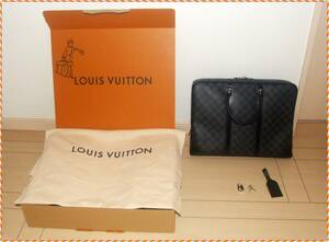 美品◆ダミエ N41125 ハンドル交換済 Louis Vuitton ルイヴィトン フランス製 ビジネス ブリーフケース ポルト ドキュマン・ヴォワヤージュ