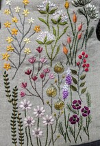 ★ハンドメイド・リネン・お花刺繍・肩かけトートバッグ_画像2