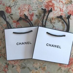 新品 シャネル ショッパー 紙袋 2枚 ショップ袋 ホワイト 白 CHANEL 未使用 シャネルショッパー シャネルショップ袋 
