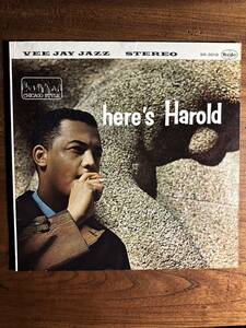  【US盤VEE JAY】HAROLD HARRIS ハロルド・ハリス◆ here's Harold / 5R-3018 