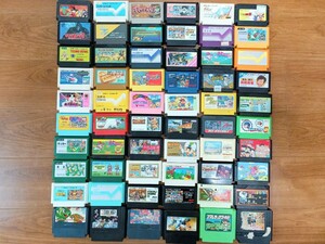 【1円スタート】 FC ファミコン ソフト 60 本まとめ　ダブりなし タイムゾーン　ぱられるワールド　高橋名人の冒険島III　シャドウゲイト　