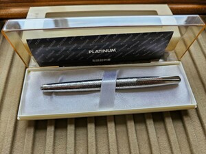 プラチナ万年筆 18K WG PLATINUM シルバー 昭和レトロ 希少品 