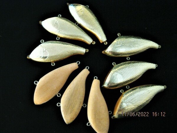 240404010■クラフト派にお薦め■WOOD半製品3種混ぜこぜ10個■RYОBI ウッド&アルミ貼りバイブ