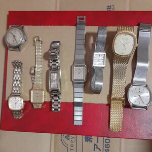 ★【ブランド腕時計セット】ジャンク9本　手巻式、自動巻、クォーツ　SEIKO.RADO.CITIZEN.CYMA.UNIVERCAL・GENEVEほか★