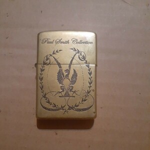 ★【 ZIPPO ポール・スミス　コレクション 】茶金色　美品級　稼働品　刻印有★