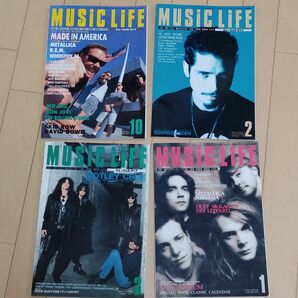 MUSIC LIFE 1994年 1月号 2月号 3月号 10月号 METALLICA MOTLEY CRUE Mr.BIG