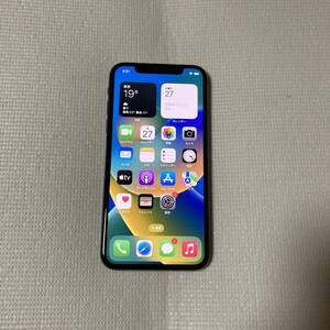 送料無料 美品 国内版 SIMフリー iPhoneX 256GB スペースグレー バッテリー最大容量100%