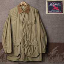 未洗い コットンサテン【JC Higgins SEARS】50s Hunting Jacket 50年代 シアーズ ハンティング ジャケット フィッシング ビンテージ 40s60s_画像1