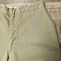 70s 【US ARMY】 Chino Trousers / 70年代 チノ トラウザーズ W29 パンツ 両玉縁 チノパン 軍チノ ミリタリー 米軍実物 ビンテージ 50s60s_画像6