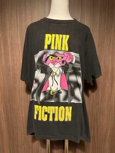 激レア！90s VTG ピンクパンサー　Cartoon X Pulp Fiction Movie prom Tシャツ　USA