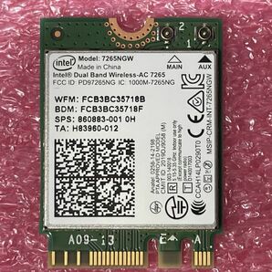 #4001 Intel 7265NGW M.2 2230接続 内蔵無線LANボード Wi-Fi 5 (ac) + Bluetooth v4.2 Dual Band Wireless-AC 7265 ※未使用バルク※ #05の画像1