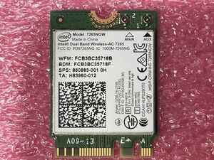 #4001 Intel 7265NGW M.2 2230 connection built-in wireless LAN board Wi-Fi 5 (ac) + Bluetooth v4.2 Dual Band Wireless-AC 7265 * unused Bulk * #08