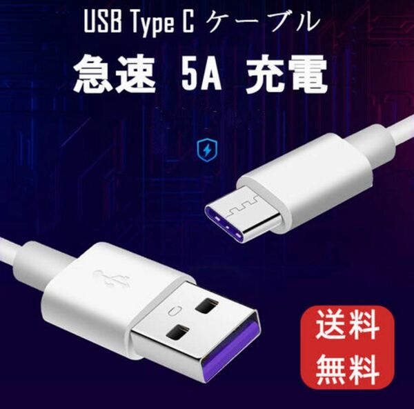 タイプC USB ケーブル 1m 5A超急速充電 任天堂スイッチ