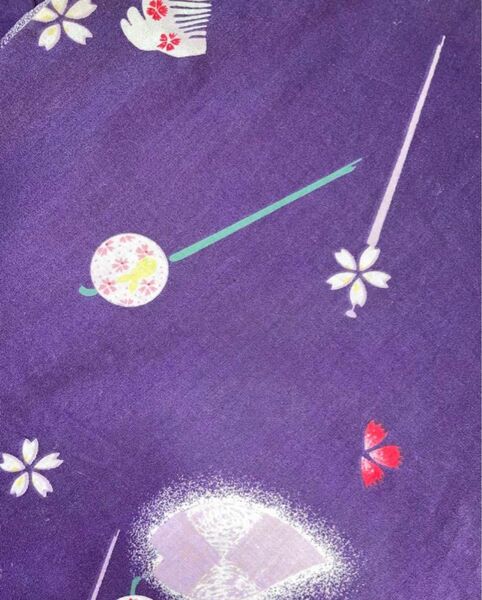 浴衣　ゆかた　かんざし　大正　夏祭り　花火大会　桜　さくら 昭和　レトロ　花火　まつり　花　紫　パープル