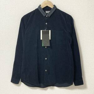 新品未使用品 2013SS UNDERCOVER ベロア 襟 コーデュロイ 長袖 シャツ ダークネイビー アンダーカバー archive 4030266